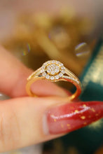 Load image into Gallery viewer, LUOWEND 18K White or Yellow Gold Real Natural Diamond Ring for Women