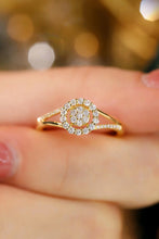 Load image into Gallery viewer, LUOWEND 18K White or Yellow Gold Real Natural Diamond Ring for Women