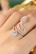 Load image into Gallery viewer, LUOWEND 18K White Gold Real Natural Diamond Ring for Women