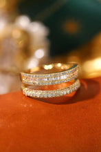 Load image into Gallery viewer, LUOWEND 18K White or Yellow Gold Real Natural Diamond Ring for Women