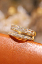 Load image into Gallery viewer, LUOWEND 18K White or Yellow Gold Real Natural Diamond Ring for Women