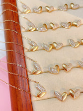 Load image into Gallery viewer, LUOWEND 18K Yellow Gold Natural Diamond Necklace for Women