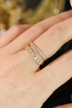 Load image into Gallery viewer, LUOWEND 18K White or Yellow Gold Real Natural Diamond Ring for Women
