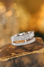 Load image into Gallery viewer, LUOWEND 18K White or Yellow Gold Real Natural Diamond Ring for Women