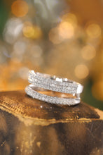 Load image into Gallery viewer, LUOWEND 18K White or Yellow Gold Real Natural Diamond Ring for Women