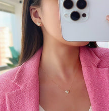 Load image into Gallery viewer, LUOWEND 18K Yellow Gold Natural Diamond Necklace for Women