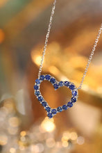 Load image into Gallery viewer, LUOWEND 18K White Gold Real Natural Sapphire Necklace for Women