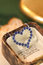 Load image into Gallery viewer, LUOWEND 18K White Gold Real Natural Sapphire Necklace for Women