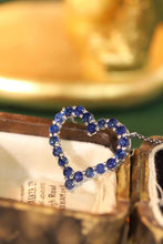 Load image into Gallery viewer, LUOWEND 18K White Gold Real Natural Sapphire Necklace for Women