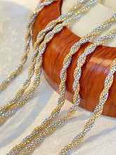 Load image into Gallery viewer, LUOWEND 18K White+Yellow Gold Necklace for Women