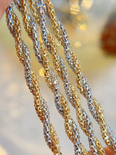 Load image into Gallery viewer, LUOWEND 18K White+Yellow Gold Necklace for Women
