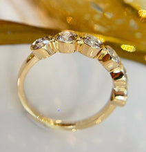 Load image into Gallery viewer, LUOWEND 18K Yellow Gold Natural Diamond Ring for Women