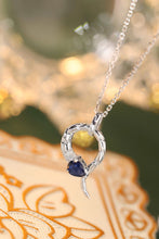Load image into Gallery viewer, LUOWEND 18K White Gold Real Natural Sapphire and Diamond Necklace for Women