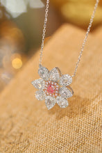 Load image into Gallery viewer, LUOWEND 18K White Gold Real Natural Pink Diamond Pendant Necklace for Women