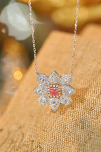 Load image into Gallery viewer, LUOWEND 18K White Gold Real Natural Pink Diamond Pendant Necklace for Women