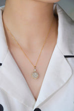 Load image into Gallery viewer, LUOWEND 18K Yellow Gold Natural Diamond Necklace for Women