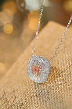 Load image into Gallery viewer, LUOWEND 18K White Gold Real Natural Pink Diamond Pendant Necklace for Women