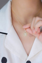 Load image into Gallery viewer, LUOWEND 18K Yellow Gold Natural Diamond Necklace for Women