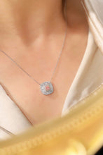 Load image into Gallery viewer, LUOWEND 18K White Gold Real Natural Pink Diamond Pendant Necklace for Women