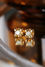 Load image into Gallery viewer, LUOWEND 18K Yellow Gold Natural Diamond Earrings for Women