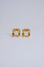 Load image into Gallery viewer, LUOWEND 18K Yellow Gold Natural Diamond Earrings for Women