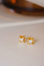 Load image into Gallery viewer, LUOWEND 18K Yellow Gold Natural Diamond Earrings for Women