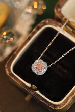 Load image into Gallery viewer, LUOWEND 18K White Gold Real Natural Pink Diamond Pendant Necklace for Women