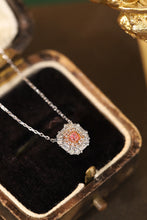 Load image into Gallery viewer, LUOWEND 18K White Gold Real Natural Pink Diamond Pendant Necklace for Women