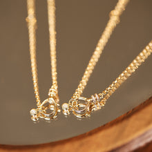 Load image into Gallery viewer, LUOWEND 18K Yellow Gold Fine Jewelry Natural Diamond Necklace for Women