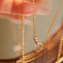 Load image into Gallery viewer, LUOWEND 18K Yellow Gold Fine Jewelry Natural Diamond Necklace for Women