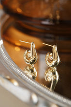 Load image into Gallery viewer, LUOWEND 18K Yellow Gold Earrings for Women