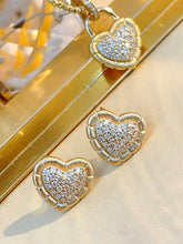 Load image into Gallery viewer, LUOWEND 18K White or Yellow Gold Natural Diamond Earrings for Women