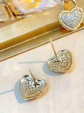 Load image into Gallery viewer, LUOWEND 18K White or Yellow Gold Natural Diamond Earrings for Women