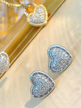 Load image into Gallery viewer, LUOWEND 18K White or Yellow Gold Natural Diamond Earrings for Women