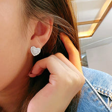 Load image into Gallery viewer, LUOWEND 18K White or Yellow Gold Natural Diamond Earrings for Women