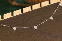 Load image into Gallery viewer, LUOWEND 18K White Gold Real Natural Diamond Necklace for Women