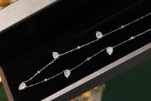 Load image into Gallery viewer, LUOWEND 18K White Gold Real Natural Diamond Necklace for Women