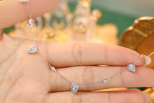 Load image into Gallery viewer, LUOWEND 18K White Gold Real Natural Diamond Necklace for Women