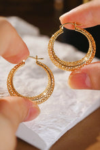 Load image into Gallery viewer, LUOWEND 18K Yellow Gold Earrings for Women