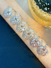 Load image into Gallery viewer, LUOWEND 18K White/Yellow/Rose Gold Natural Diamond Earrings for Women