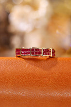Load image into Gallery viewer, LUOWEND 18K Yellow Gold Real Natural Ruby Ring for Women