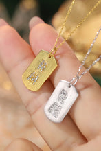 Load image into Gallery viewer, LUOWEND 18K White or Yellow Gold Real Natural Diamond Pendant Necklace for Women