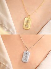 Load image into Gallery viewer, LUOWEND 18K White or Yellow Gold Real Natural Diamond Pendant Necklace for Women