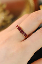Load image into Gallery viewer, LUOWEND 18K Yellow Gold Real Natural Ruby Ring for Women