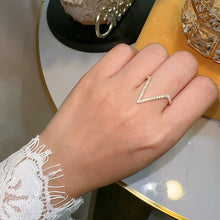 Load image into Gallery viewer, LUOWEND 18K White or Yellow Gold Natural Diamond Ring for Women