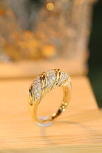 Load image into Gallery viewer, LUOWEND 18K Yellow Gold Real Natural Diamond Ring for Women