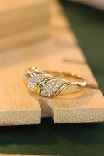 Load image into Gallery viewer, LUOWEND 18K Yellow Gold Real Natural Diamond Ring for Women