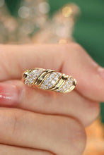 Load image into Gallery viewer, LUOWEND 18K Yellow Gold Real Natural Diamond Ring for Women
