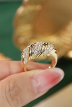 Load image into Gallery viewer, LUOWEND 18K Yellow Gold Real Natural Diamond Ring for Women
