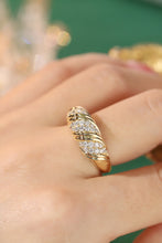 Load image into Gallery viewer, LUOWEND 18K Yellow Gold Real Natural Diamond Ring for Women